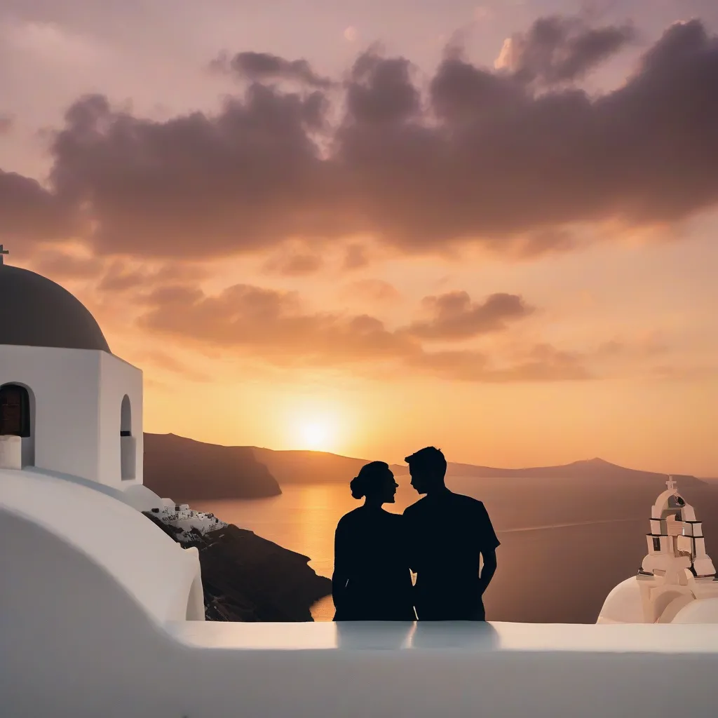 Santorini Couple